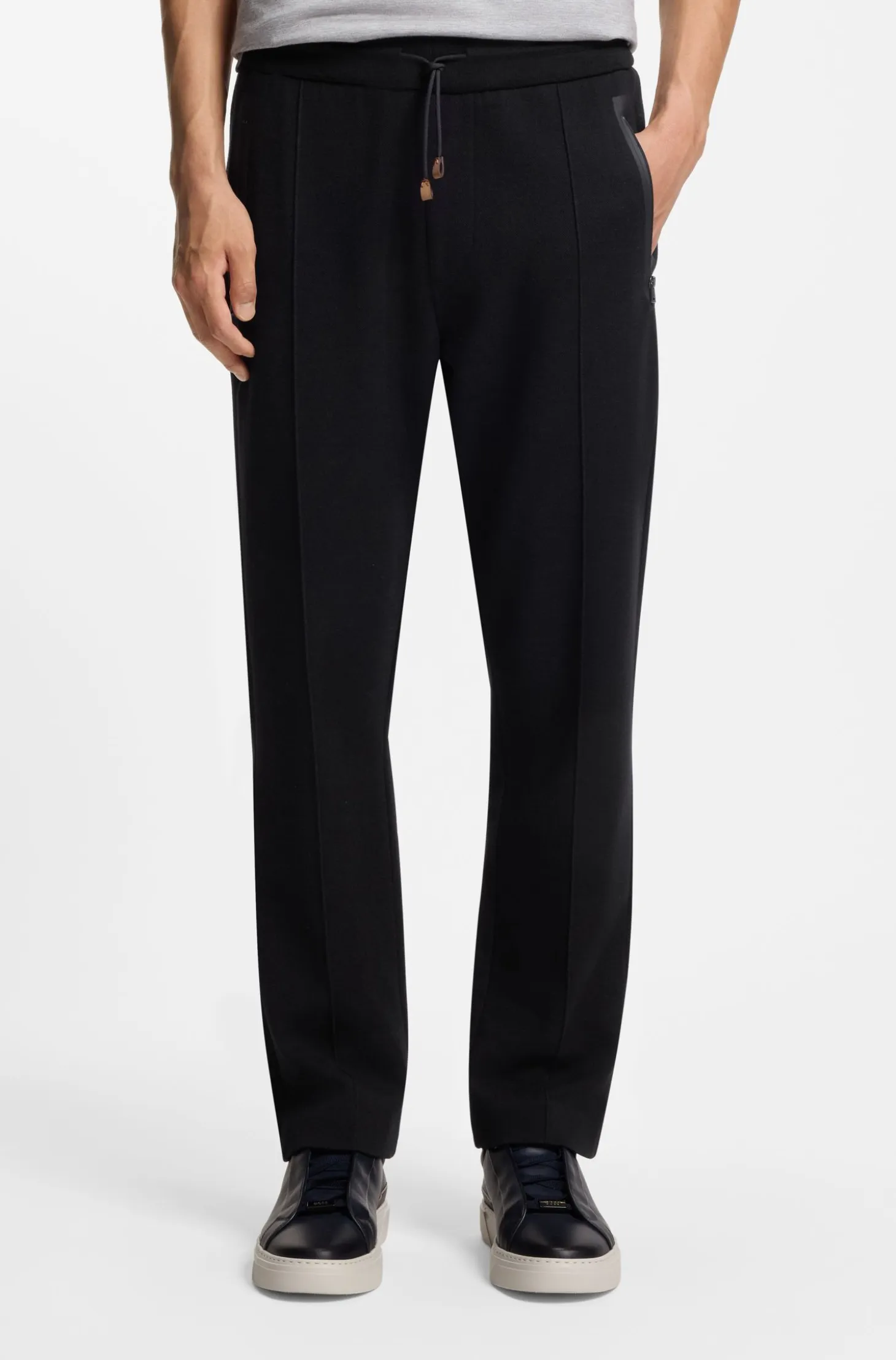 Regular-fit tracksuit bottoms in a cotton blend