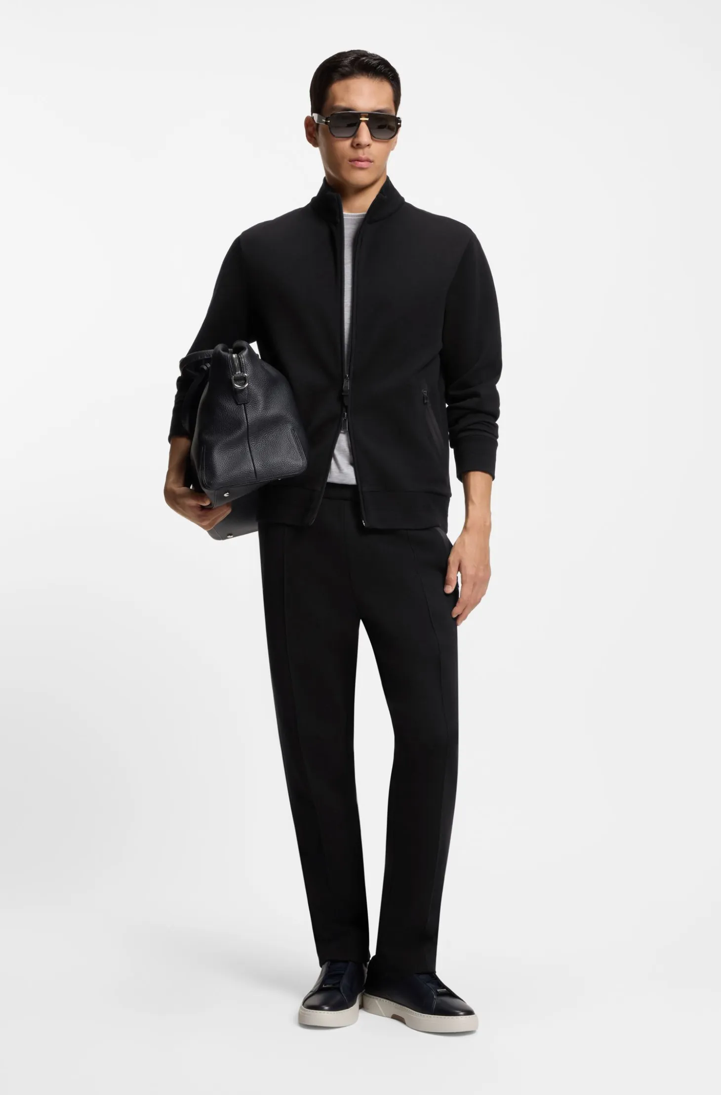 Regular-fit tracksuit bottoms in a cotton blend