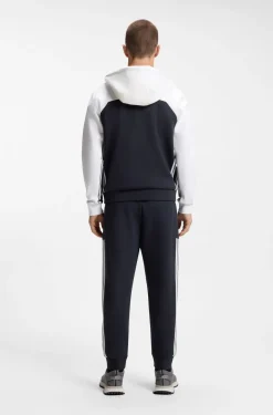 Regular-fit tracksuit in stretch cotton