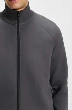 Regular-fit tracksuit set in stretch cotton with striped trims