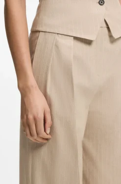 Regular-fit trousers in a sparkling pinstripe cotton blend