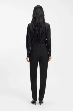 Regular-fit trousers in Italian-made virgin wool