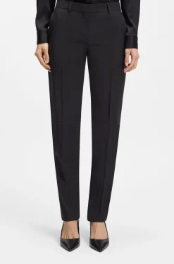 Regular-fit trousers in Italian-made virgin wool