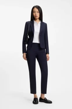 Regular-fit trousers in Italian-made virgin wool