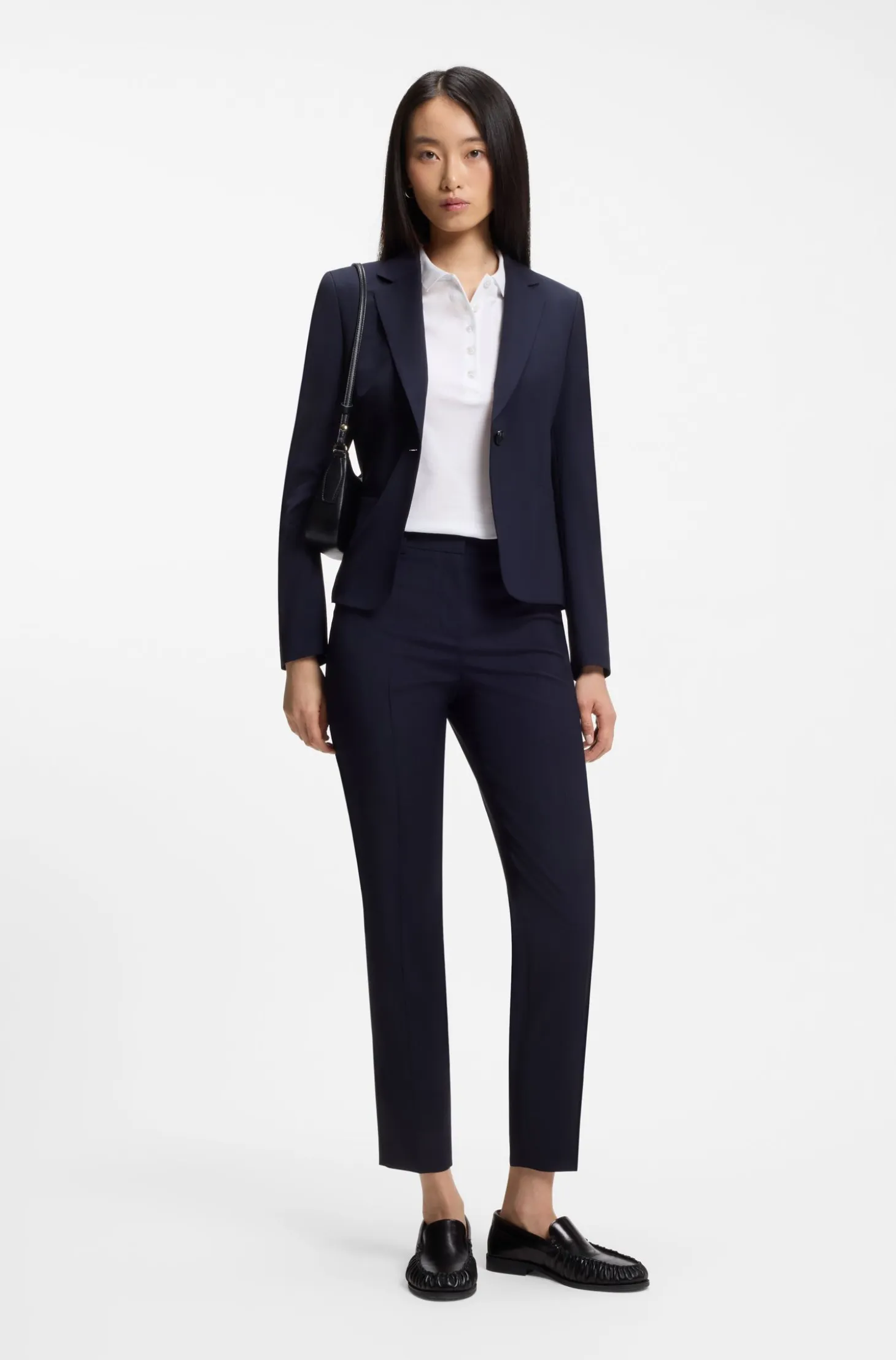 Regular-fit trousers in Italian-made virgin wool