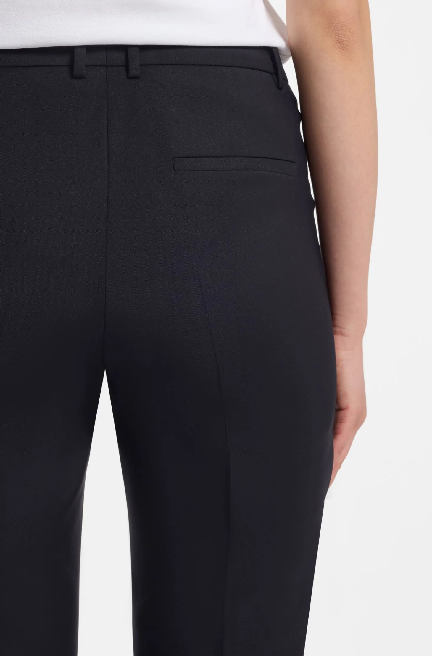 Regular-fit trousers in Italian-made virgin wool