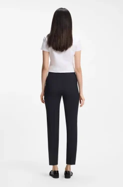 Regular-fit trousers in Italian-made virgin wool