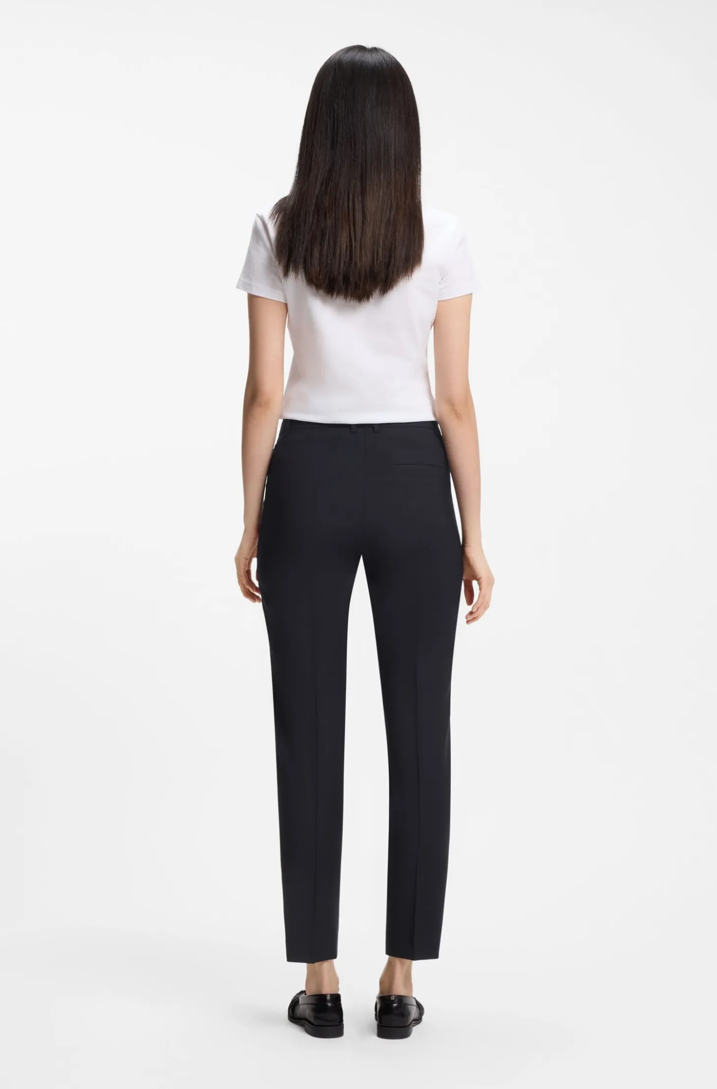 Regular-fit trousers in Italian-made virgin wool