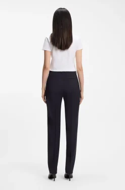Regular-fit trousers in Italian-made virgin wool