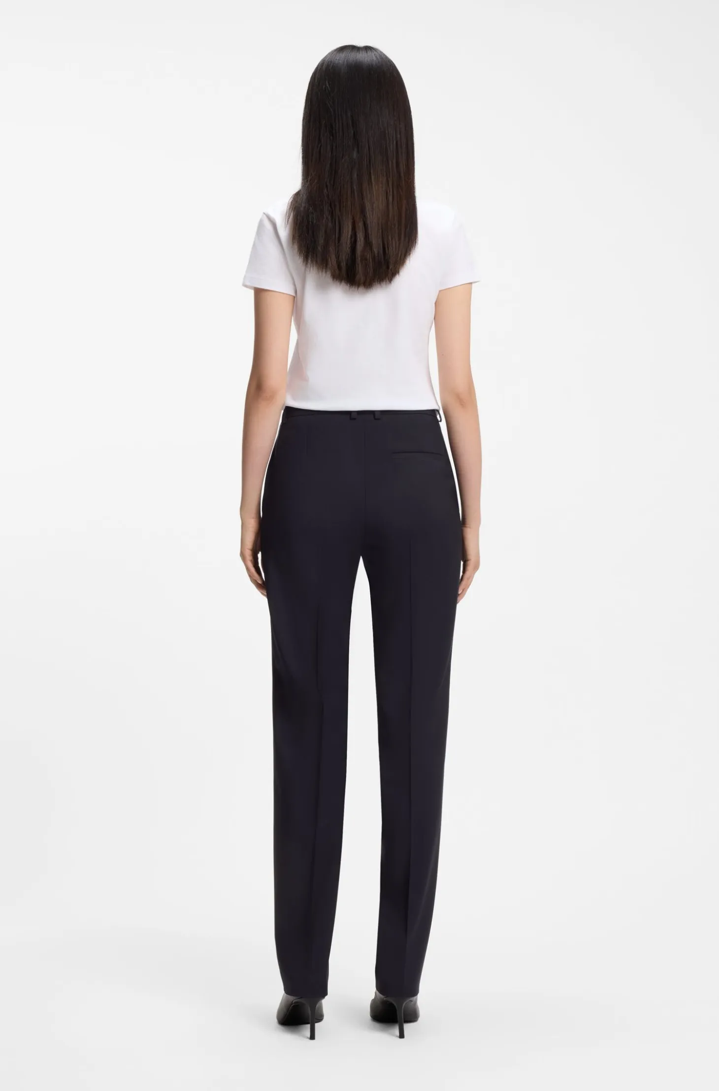 Regular-fit trousers in Italian-made virgin wool