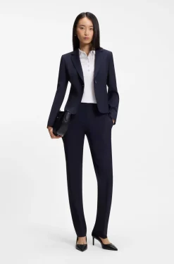 Regular-fit trousers in Italian-made virgin wool