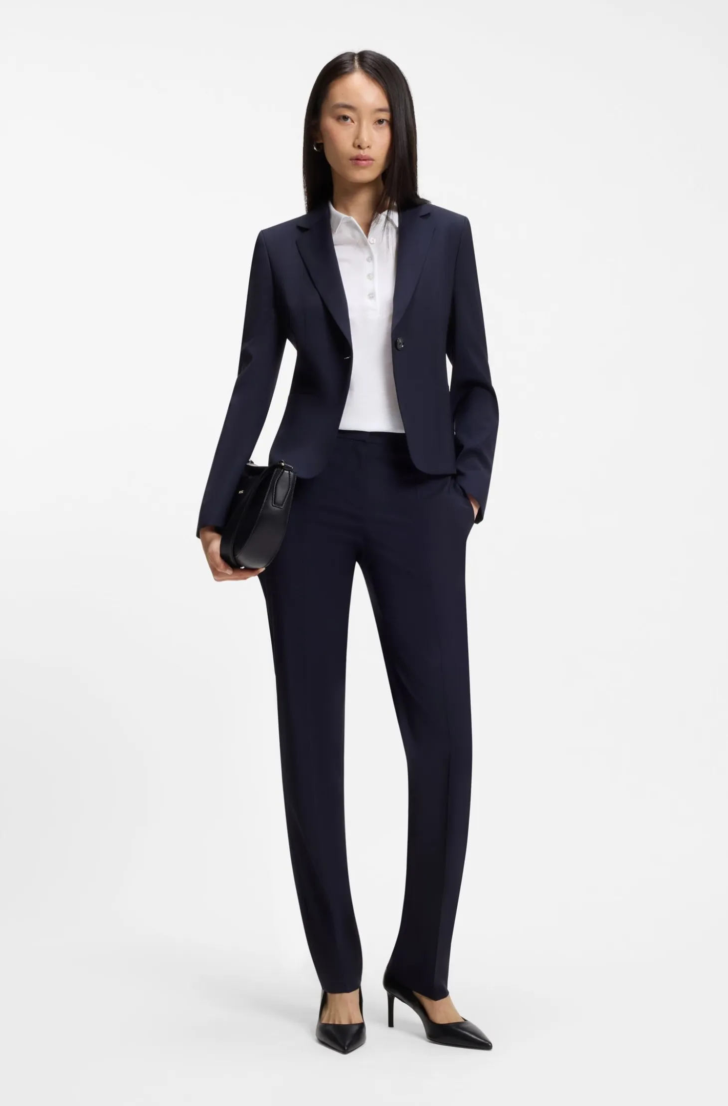 Regular-fit trousers in Italian-made virgin wool