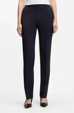 Regular-fit trousers in Italian-made virgin wool