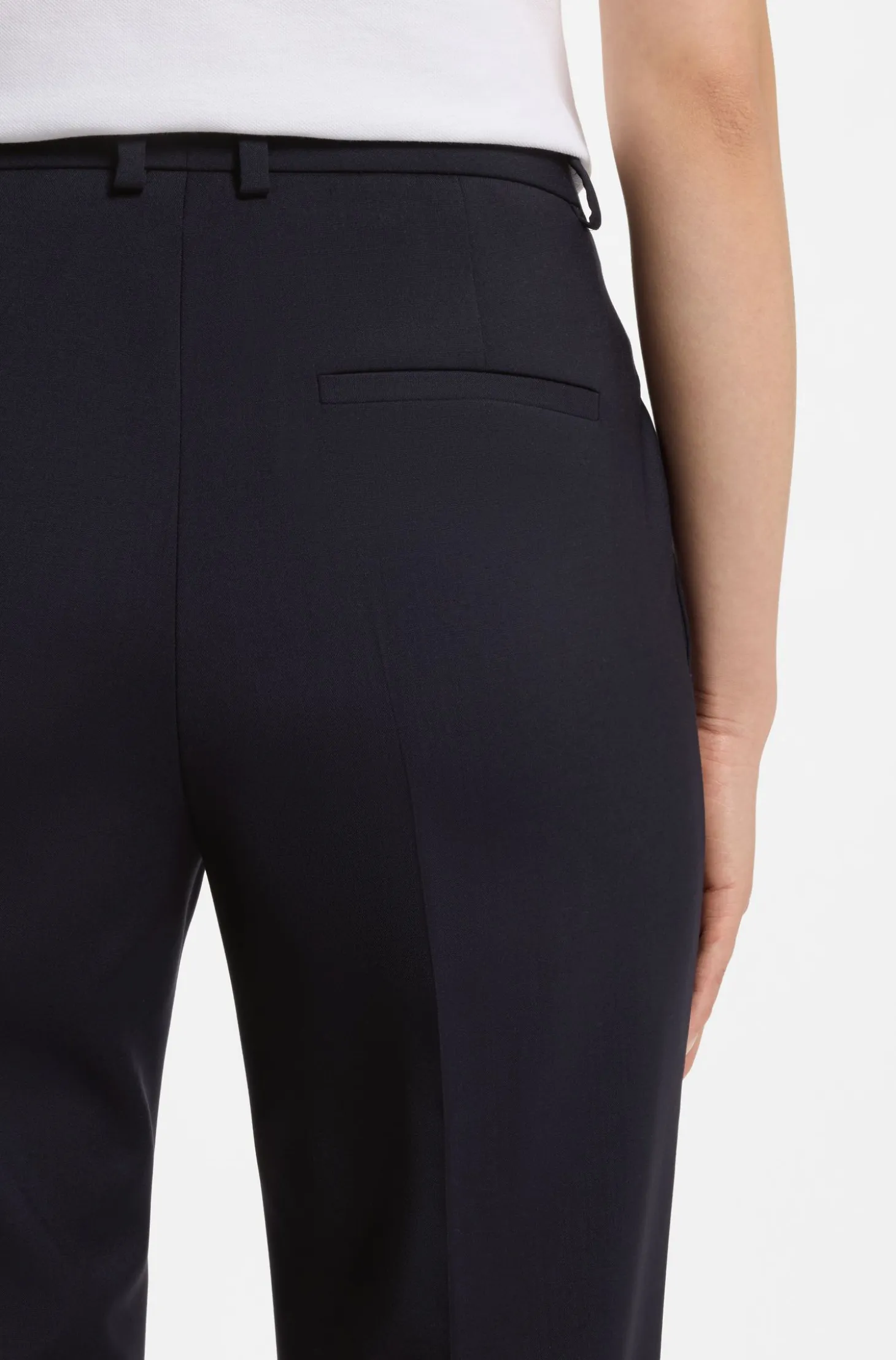 Regular-fit trousers in Italian-made virgin wool