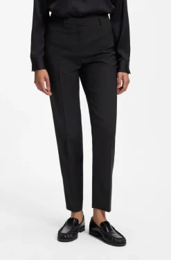 Regular-fit trousers in Italian-made virgin wool