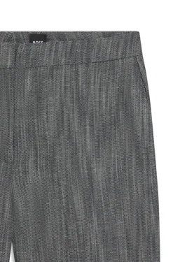 Regular-fit trousers in melange denim