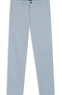 Regular-fit trousers in stretch-cotton satin