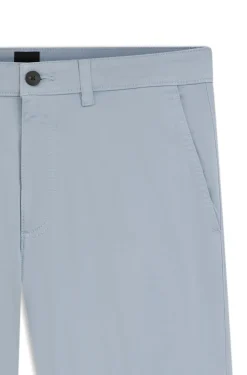 Regular-fit trousers in stretch-cotton satin