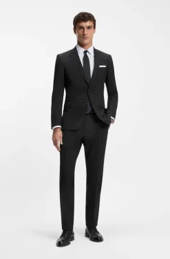 Regular-fit trousers in stretch wool