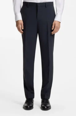Regular-fit trousers in stretch wool