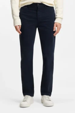 Regular-fit trousers in stretch-cotton satin