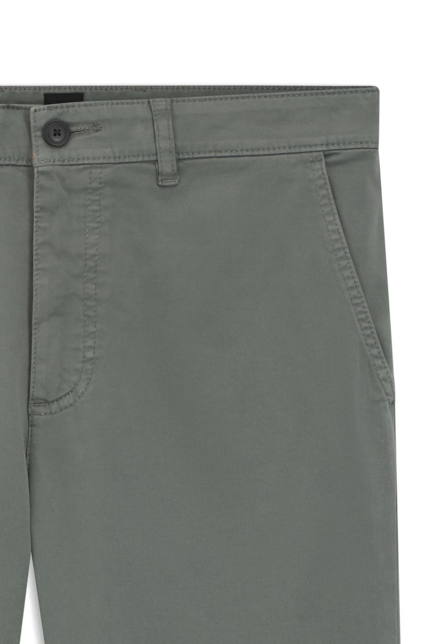 Regular-fit trousers in stretch-cotton satin