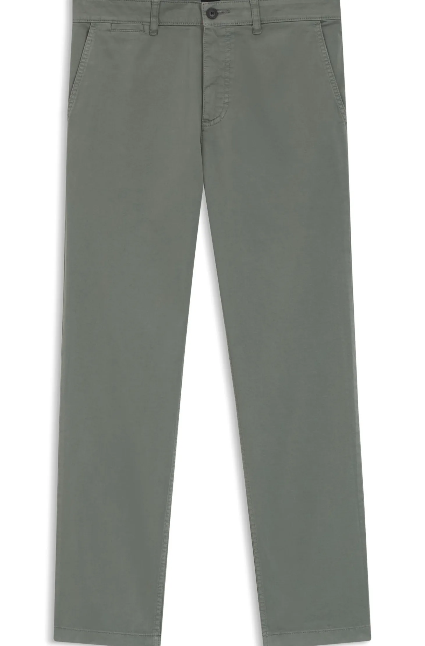 Regular-fit trousers in stretch-cotton satin