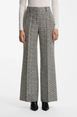 Regular-fit trousers in stretch herringbone fabric