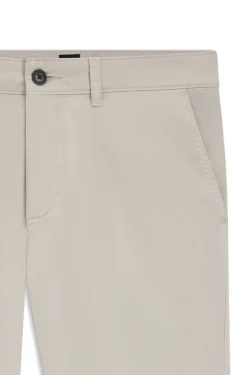 Regular-fit trousers in stretch-cotton satin