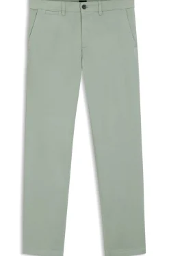 Regular-fit trousers in stretch-cotton satin