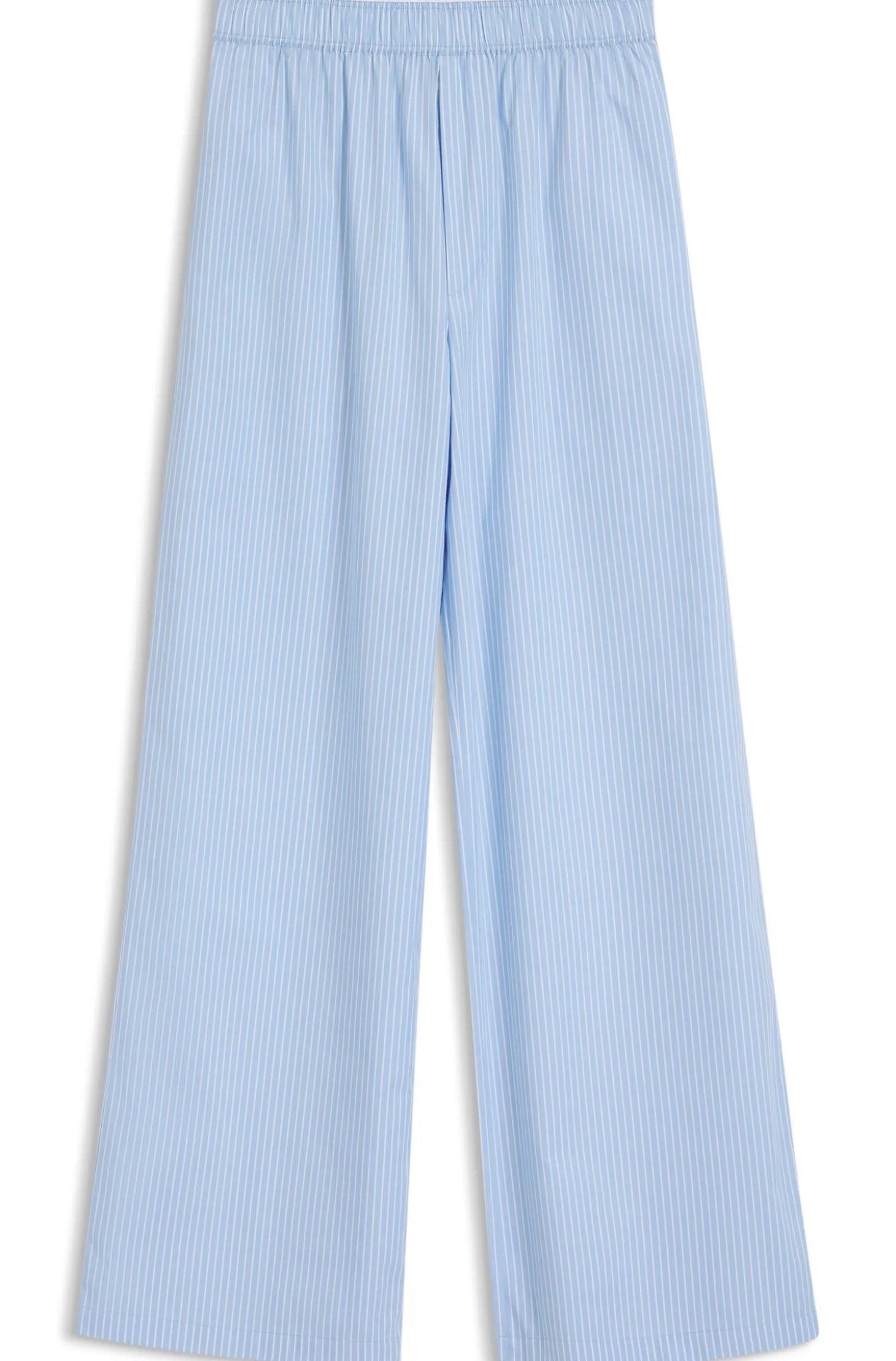 Regular-fit trousers in striped cotton poplin
