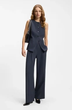 Regular-fit trousers in virgin wool