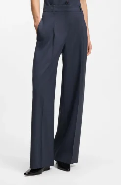 Regular-fit trousers in virgin wool