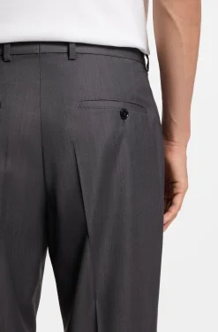 Regular-fit trousers in water-repellent virgin wool