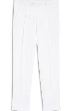 Regular-fit trousers in wrinkle-resistant linen