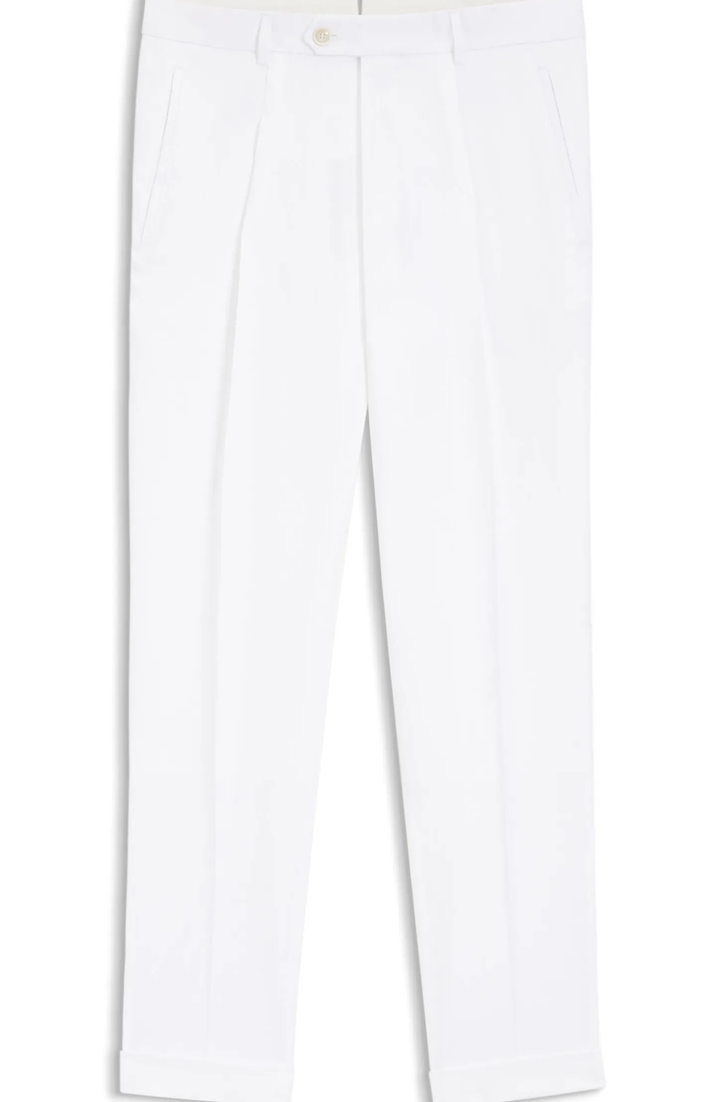 Regular-fit trousers in wrinkle-resistant linen