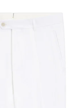 Regular-fit trousers in wrinkle-resistant linen