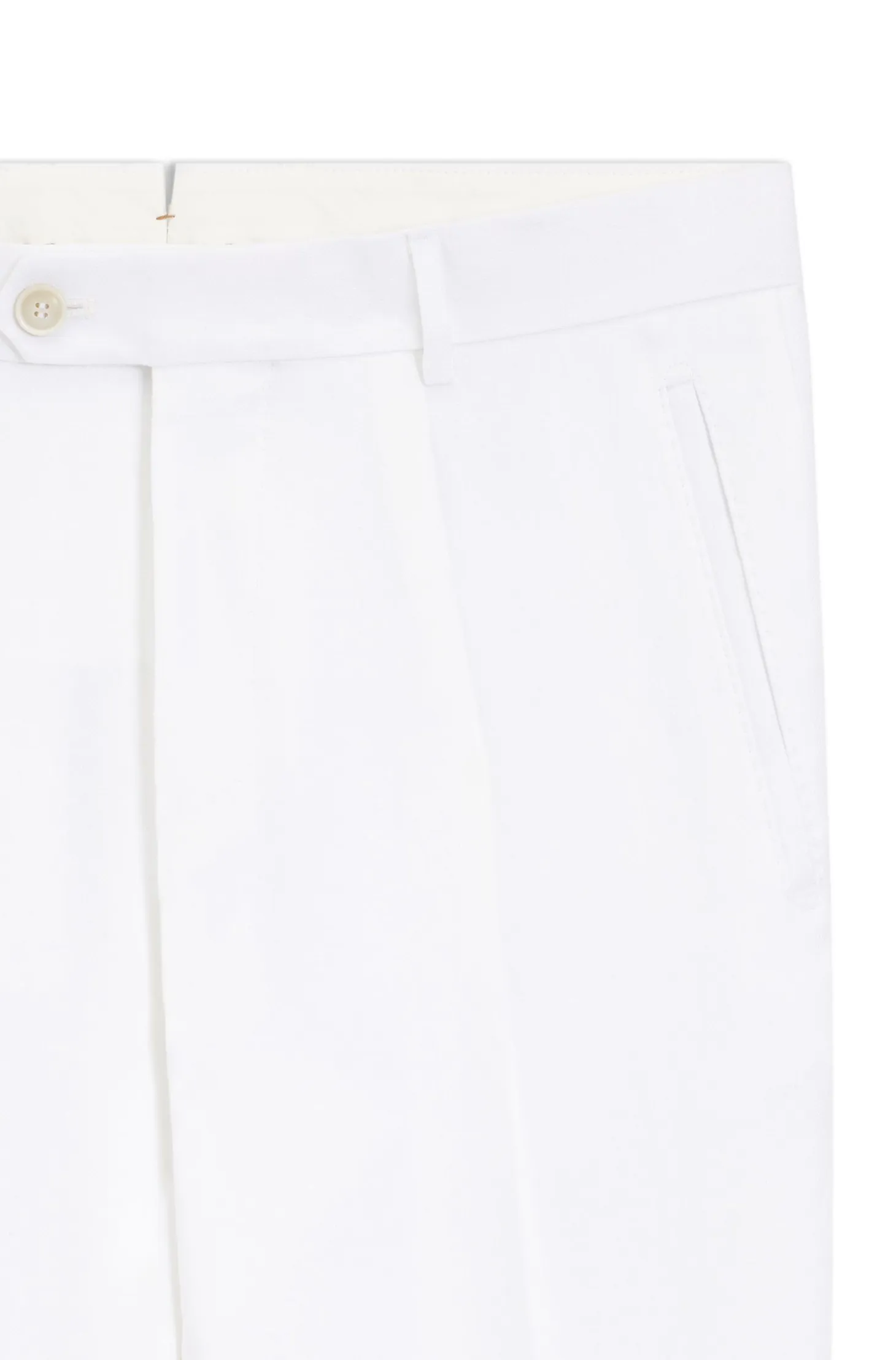 Regular-fit trousers in wrinkle-resistant linen