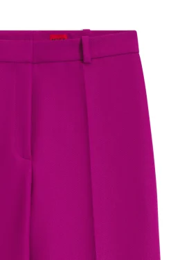 Regular-fit trousers with wide leg