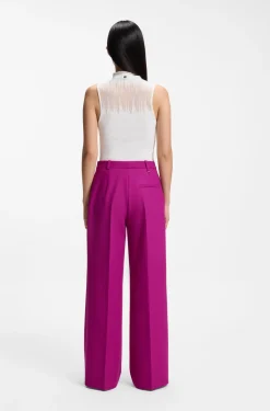 Regular-fit trousers with wide leg
