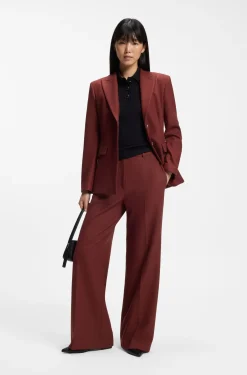 Regular-fit trousers with wide leg