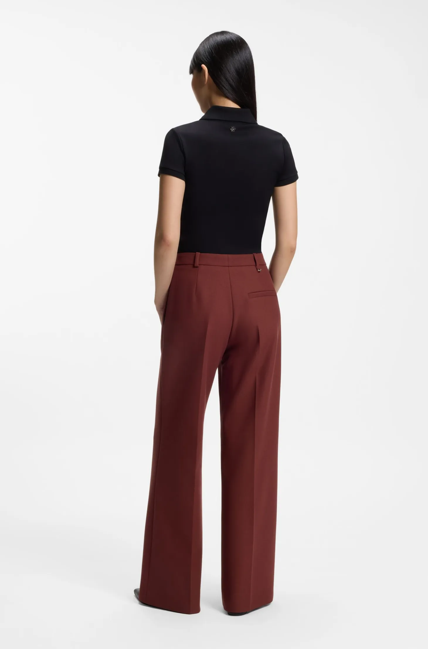 Regular-fit trousers with wide leg
