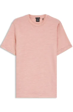 Regular-fit T-shirt in a wool blend