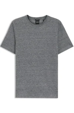 Regular-fit T-shirt in cotton and linen