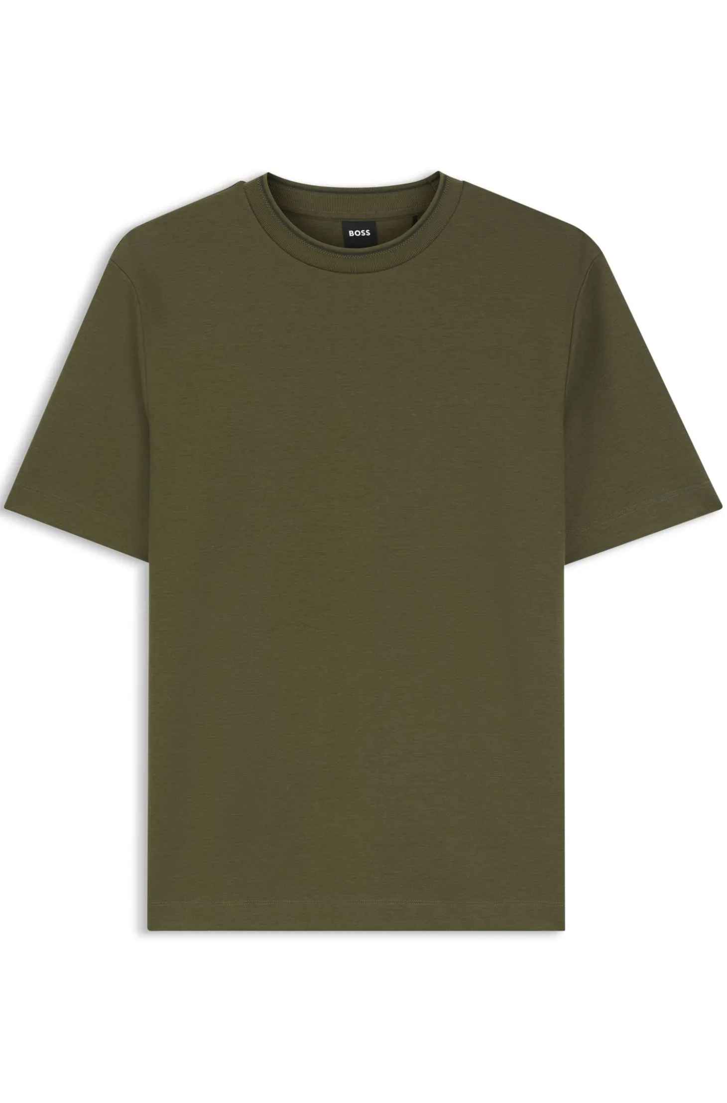 Regular-fit T-shirt in stretch cotton blend