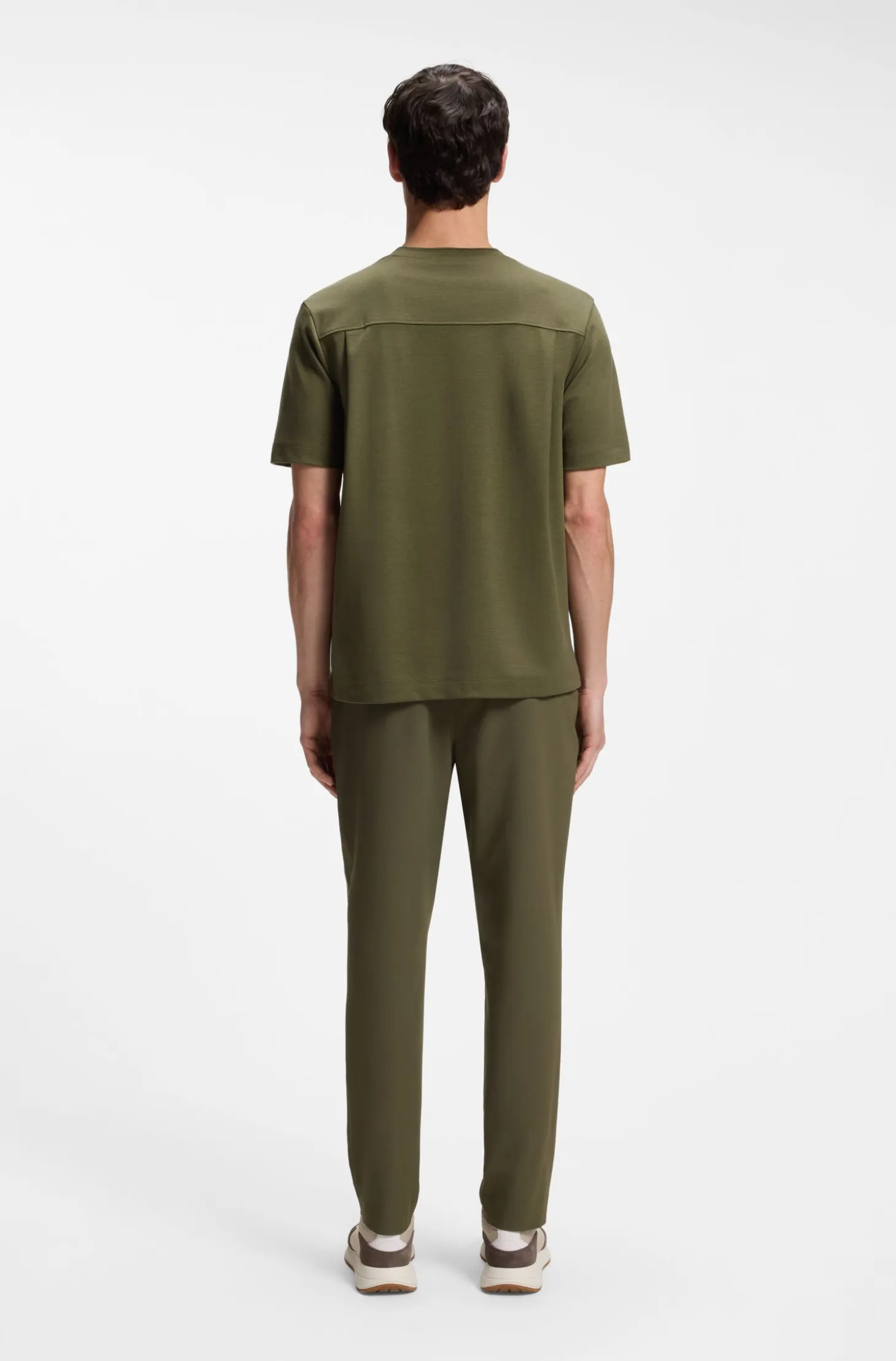 Regular-fit T-shirt in stretch cotton blend