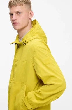 Regular-fit windbreaker in water-repellent soft-touch fabric