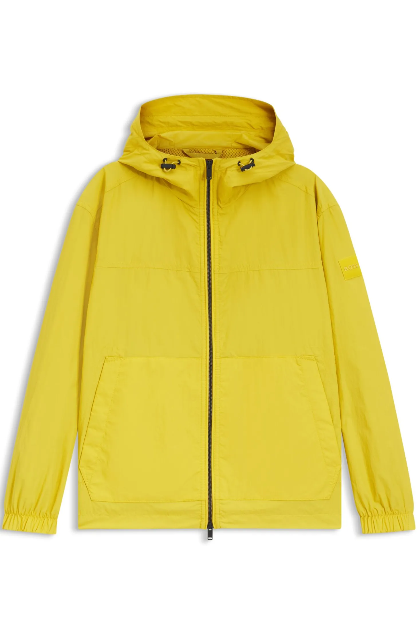 Regular-fit windbreaker in water-repellent soft-touch fabric