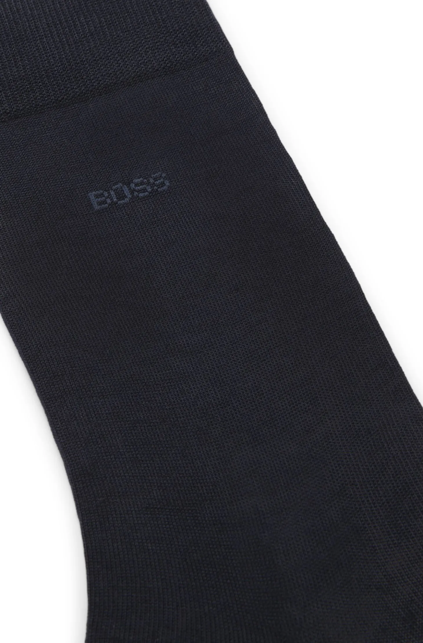 Regular-length logo socks in mercerised Egyptian cotton