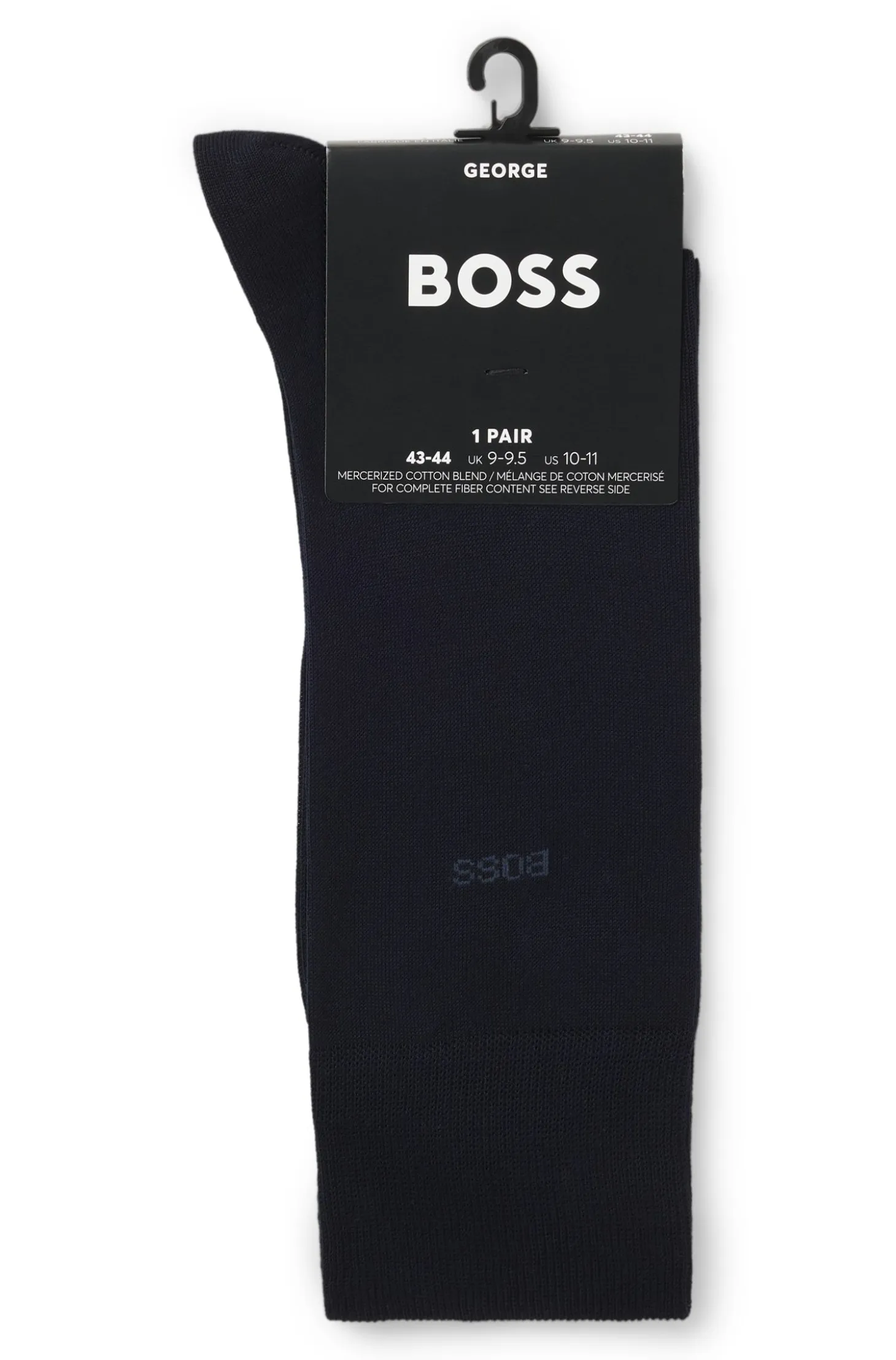 Regular-length logo socks in mercerised Egyptian cotton